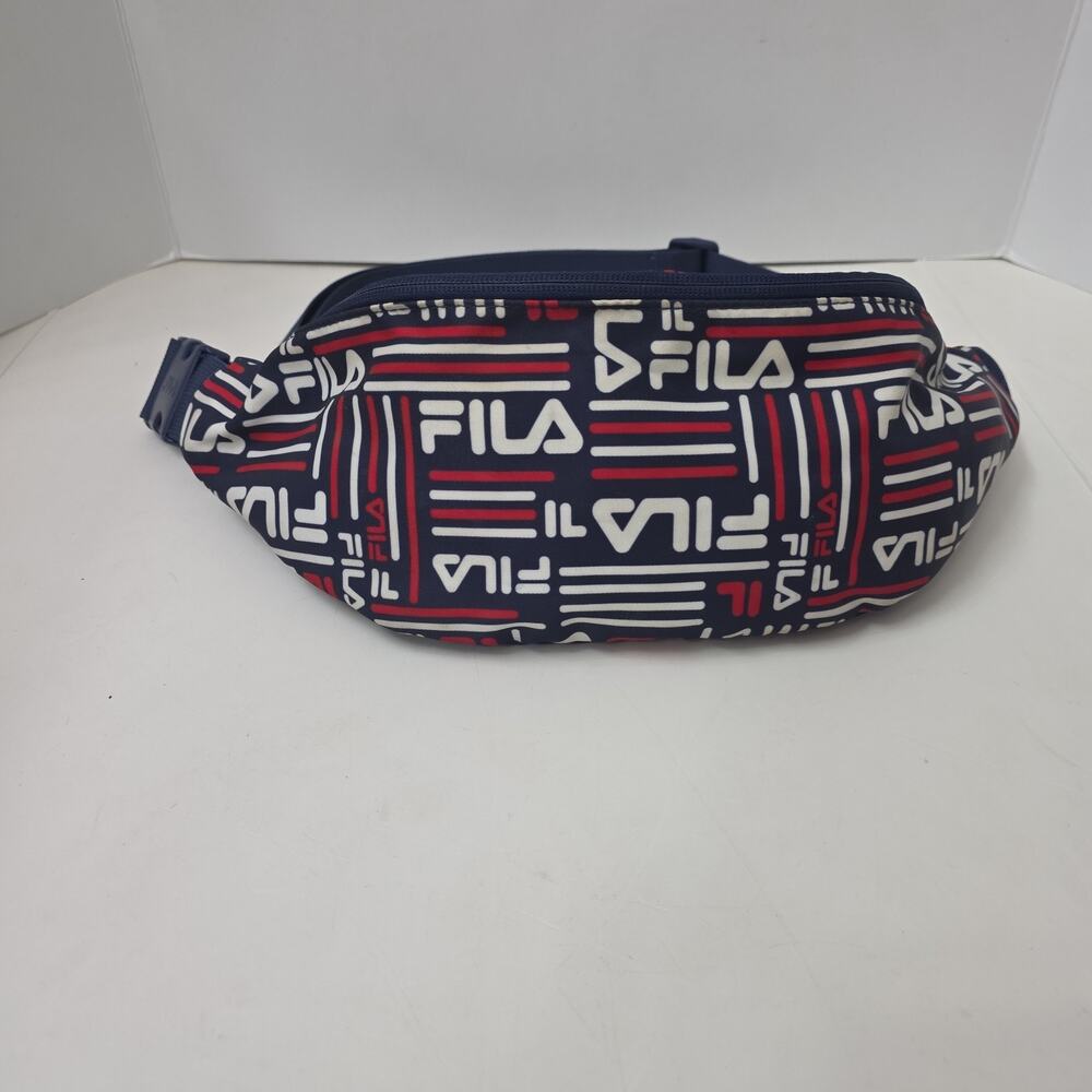 UniSex FILA Large fanny pack Black with red white and blue classic FILA logo